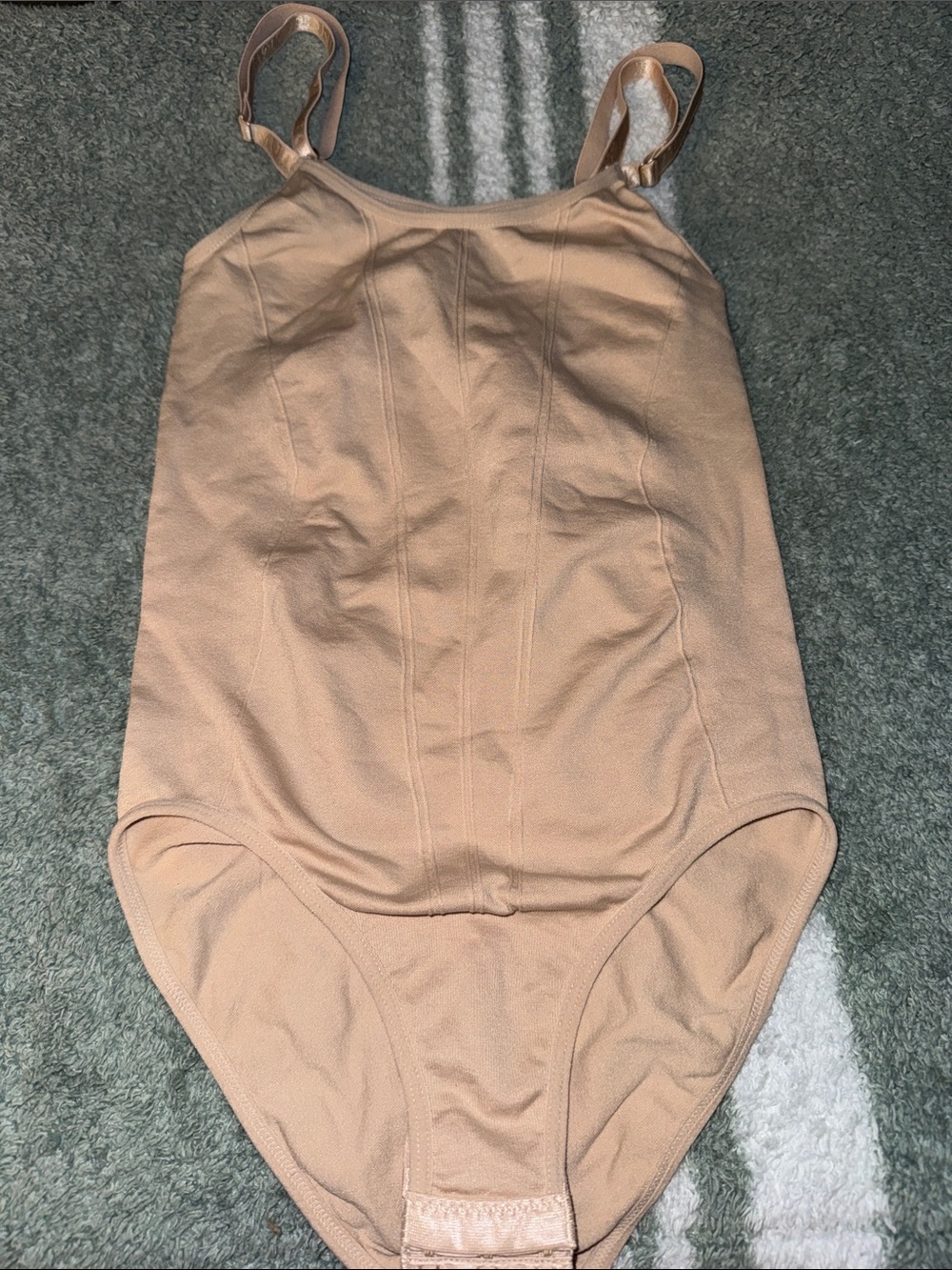 Vince Camuto Nude/Tan One-Piece shape ware with Adjustable Straps